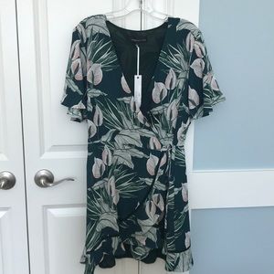 Adelyn Rae Nissa Print side tie romper skort